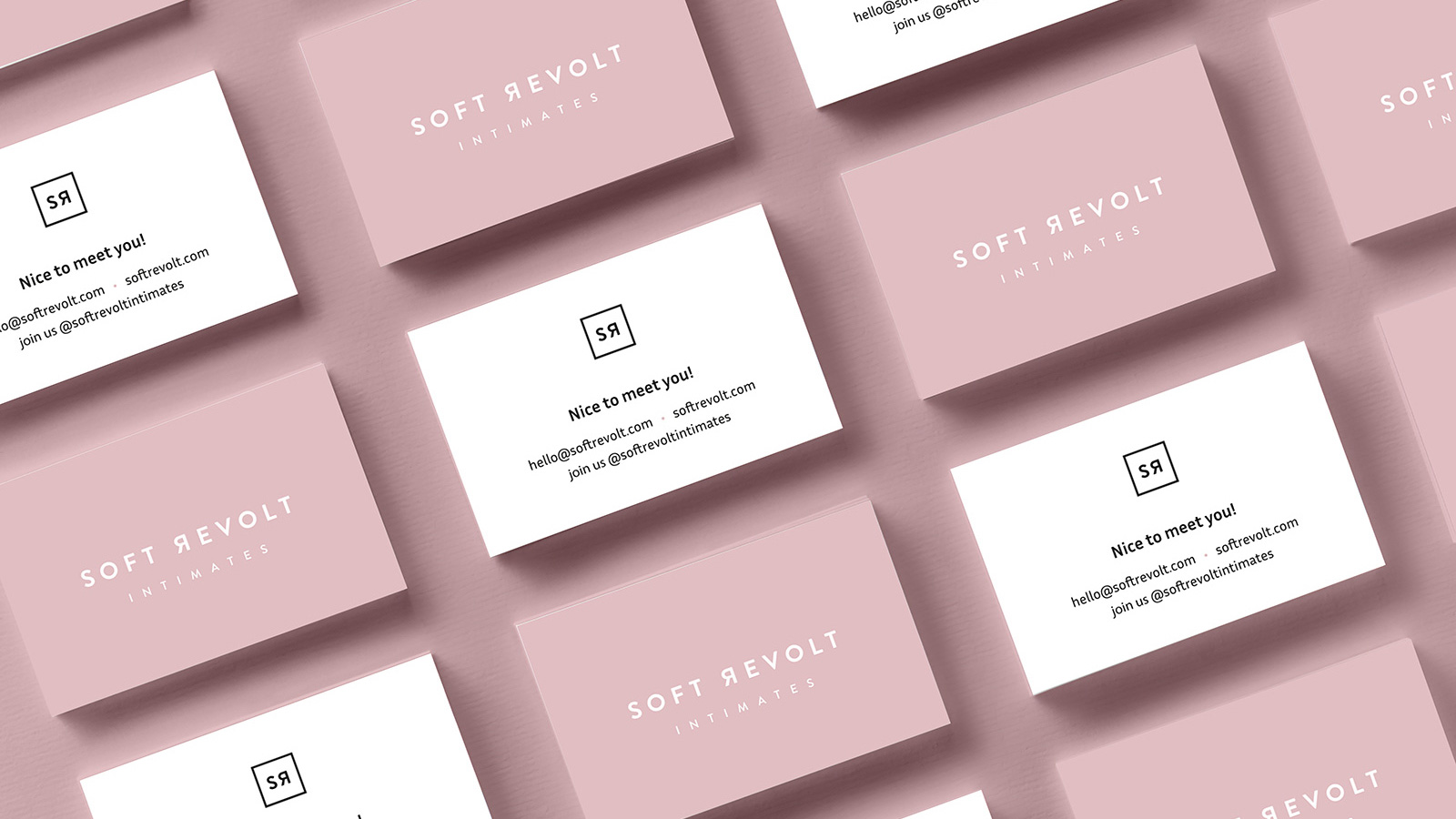 A clean and sustainable brand identity for lingerie company Soft Revolt by Haelsum