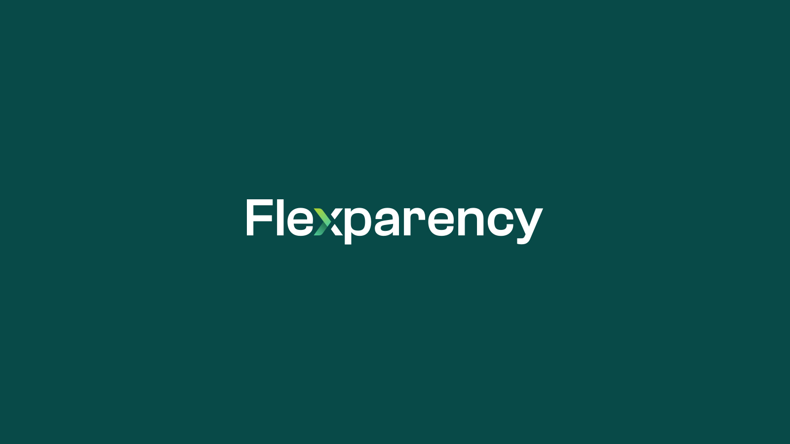 A modern, transparent brand identity for online service platform Flexparency