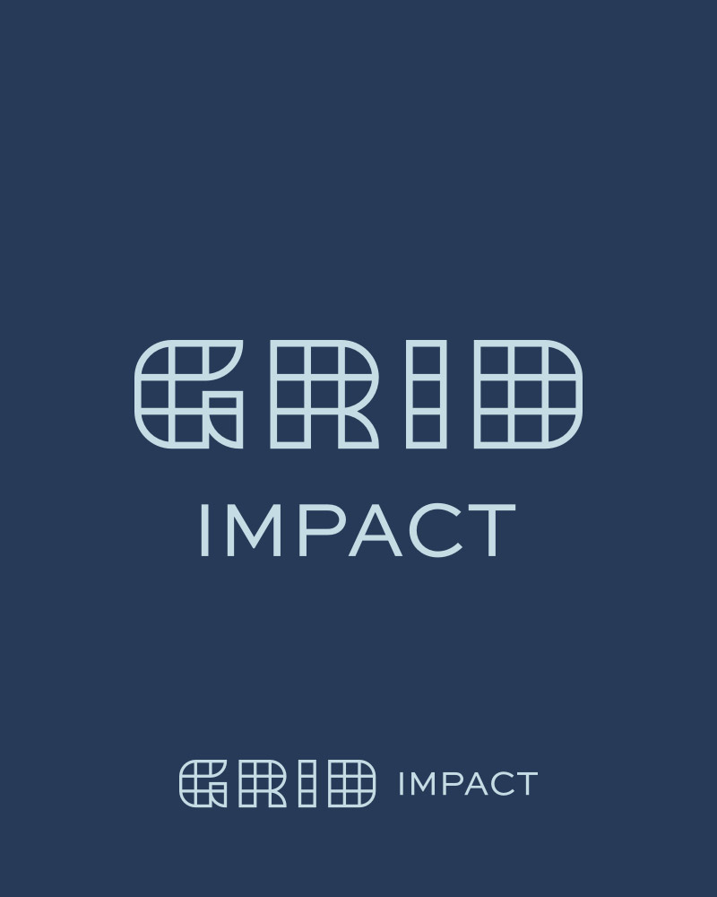 A fresh, colorful brand identity for social changemakers GRID Impact
