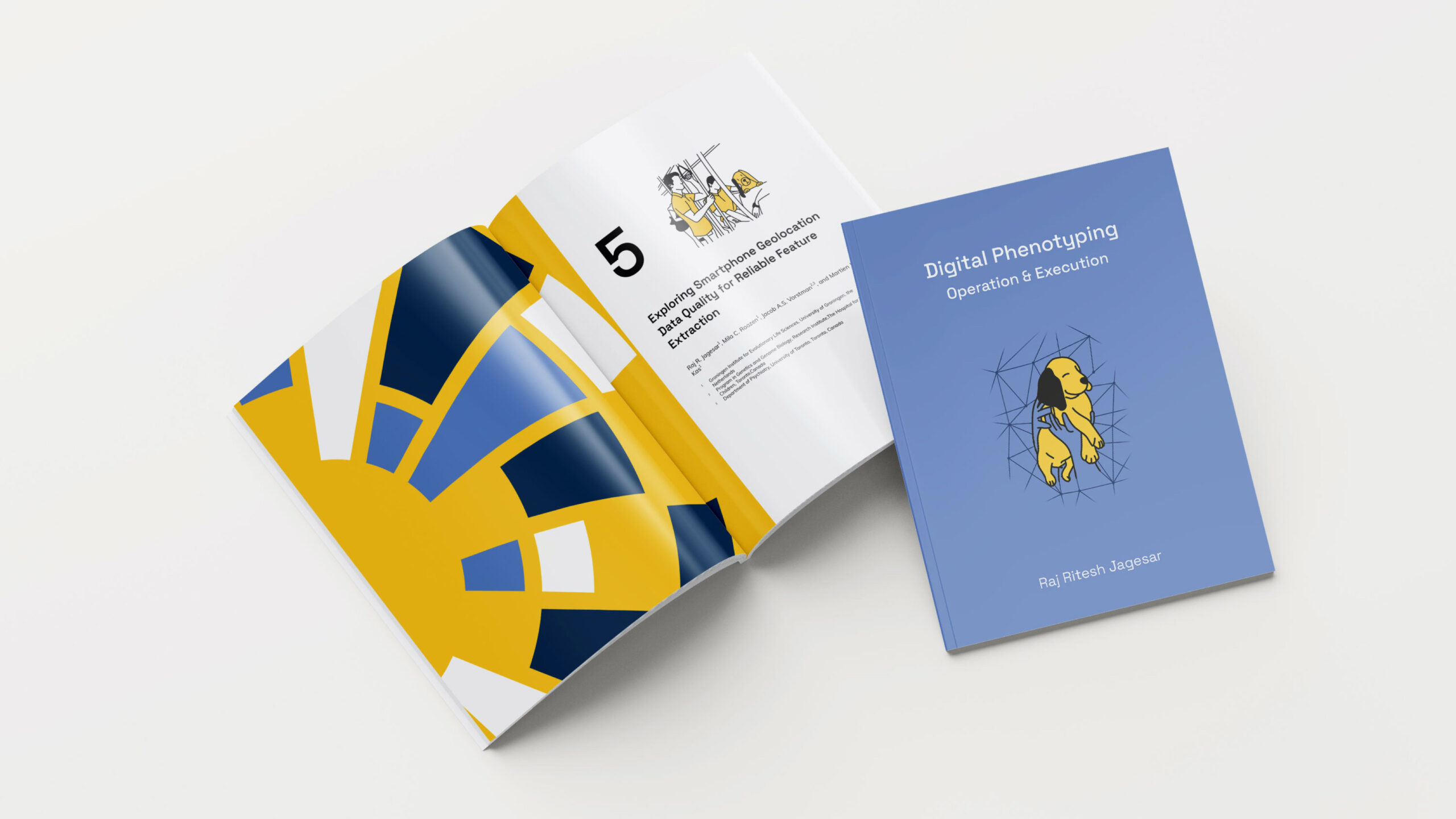 A photo of a 'Digital Phonotyping' booklet, one open and one showing the cover