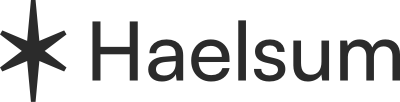 A six-pointed star with the word 'Haelsum' next to it